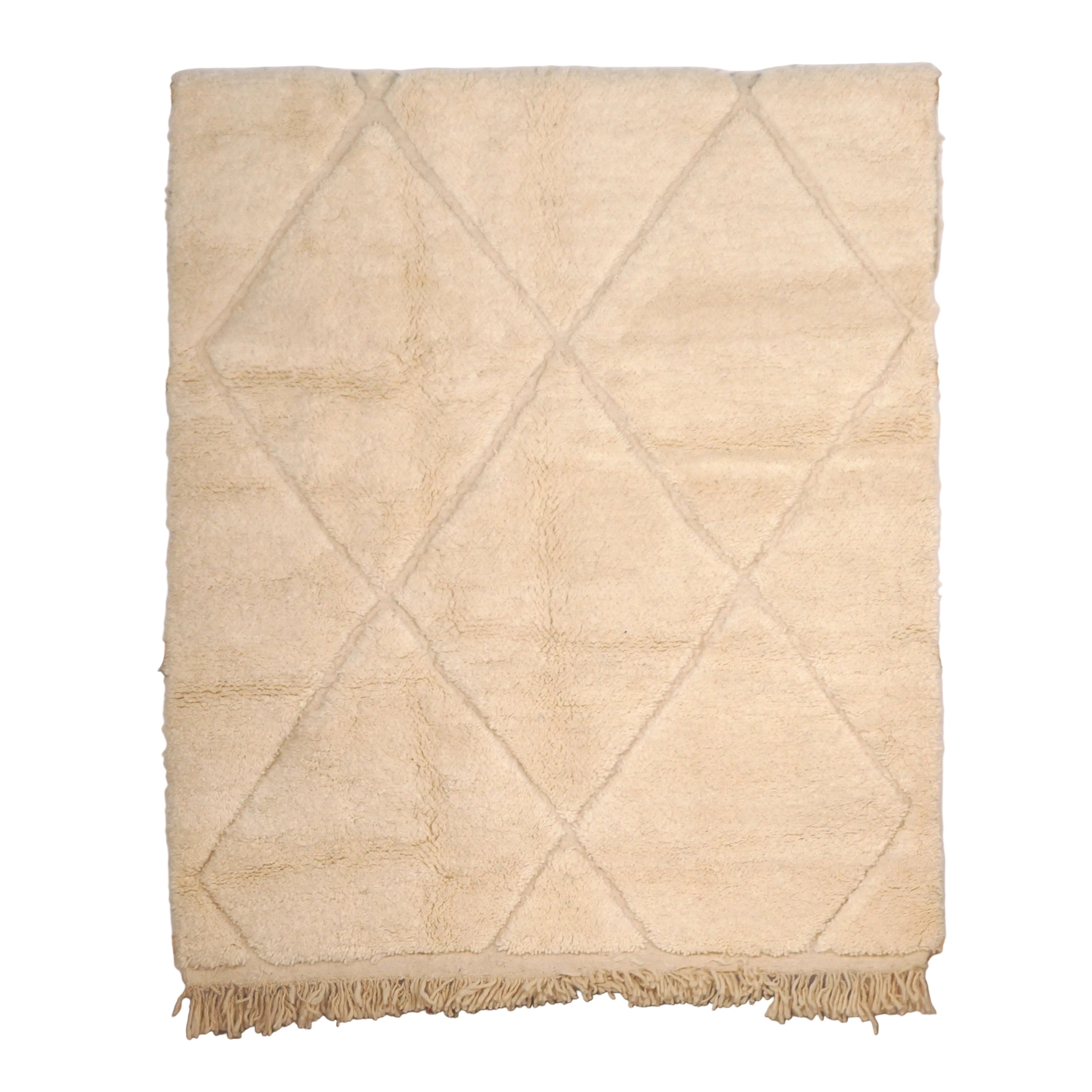 Tapis Béni Ouarain 235 x 150cm - Écru