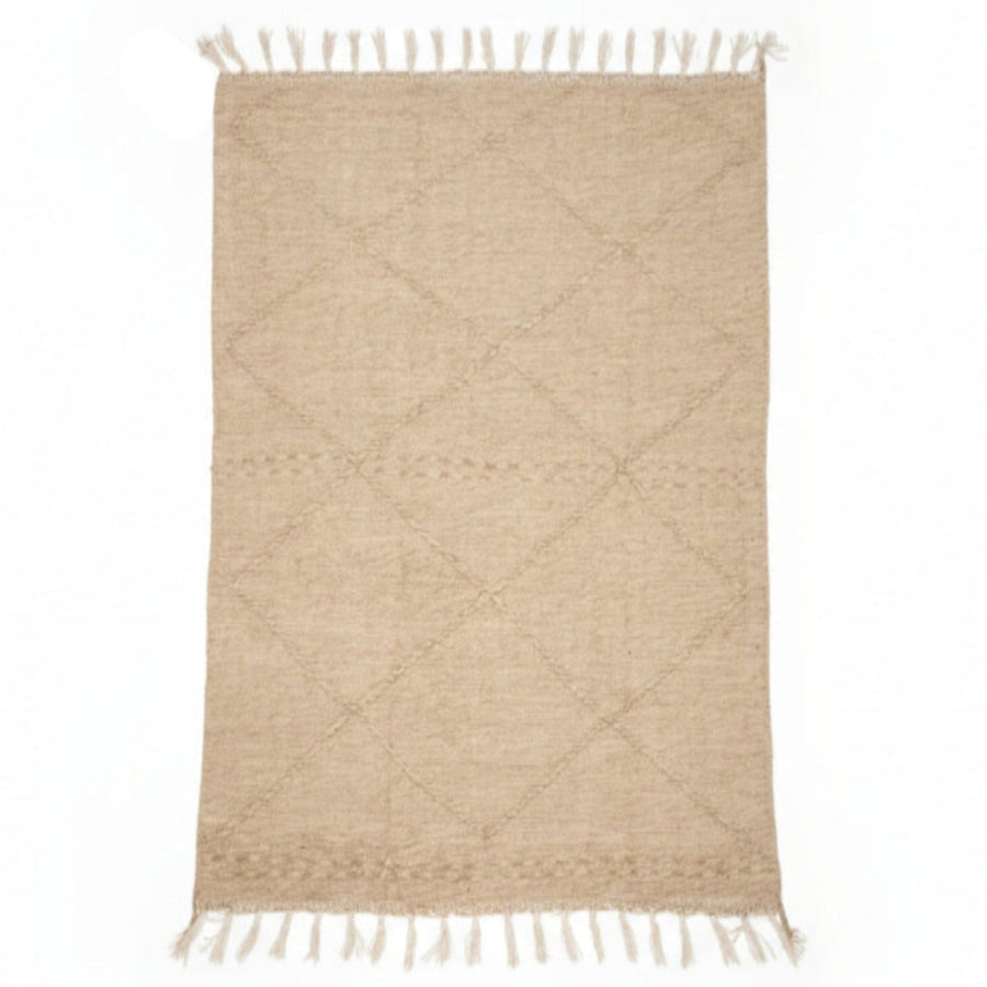Tapis Zanafi - Beige motifs géométriques