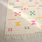 Tapis fin berbère Kilim - Symboles berbères multicolores