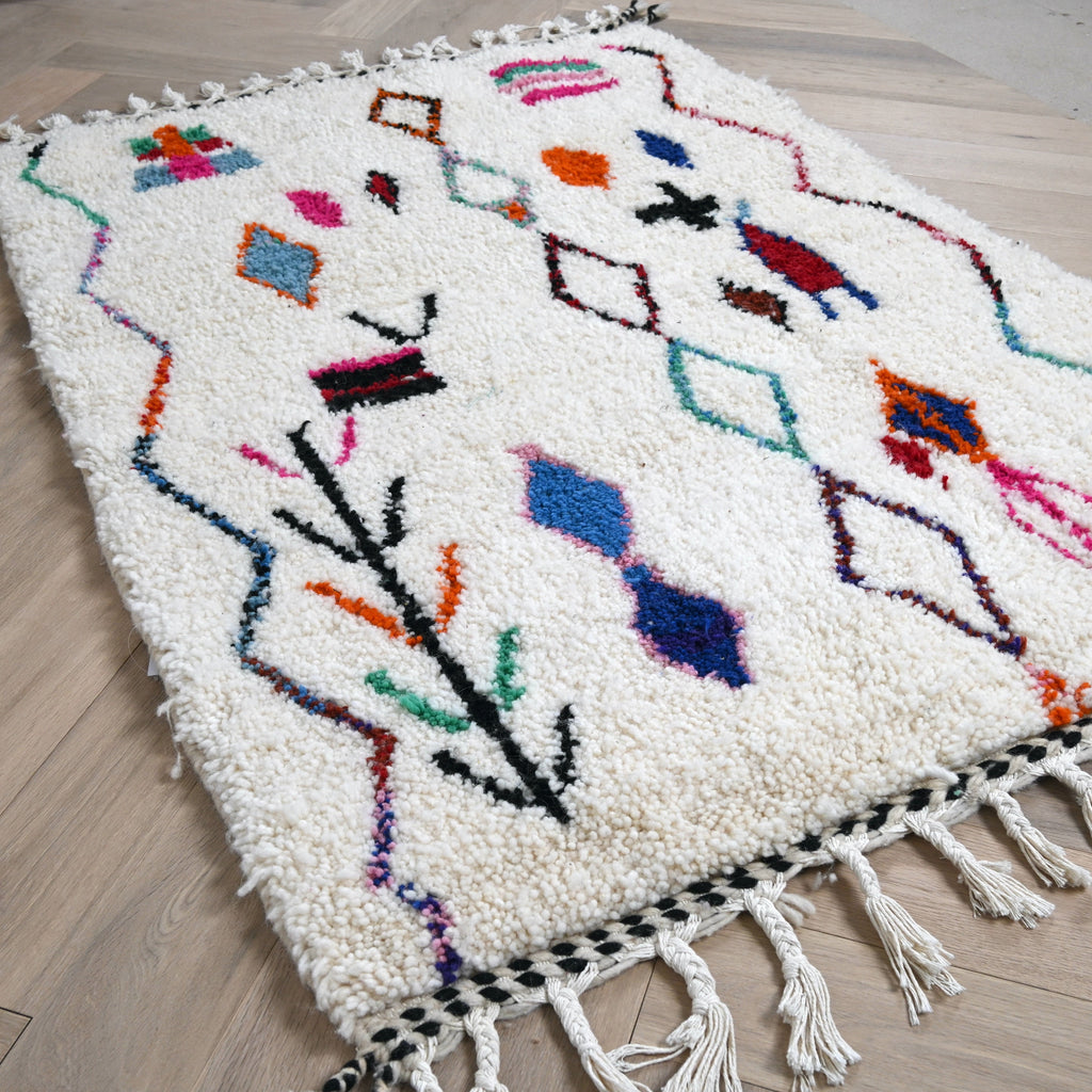 Tapis berbère Azilal - Dessins multicolores