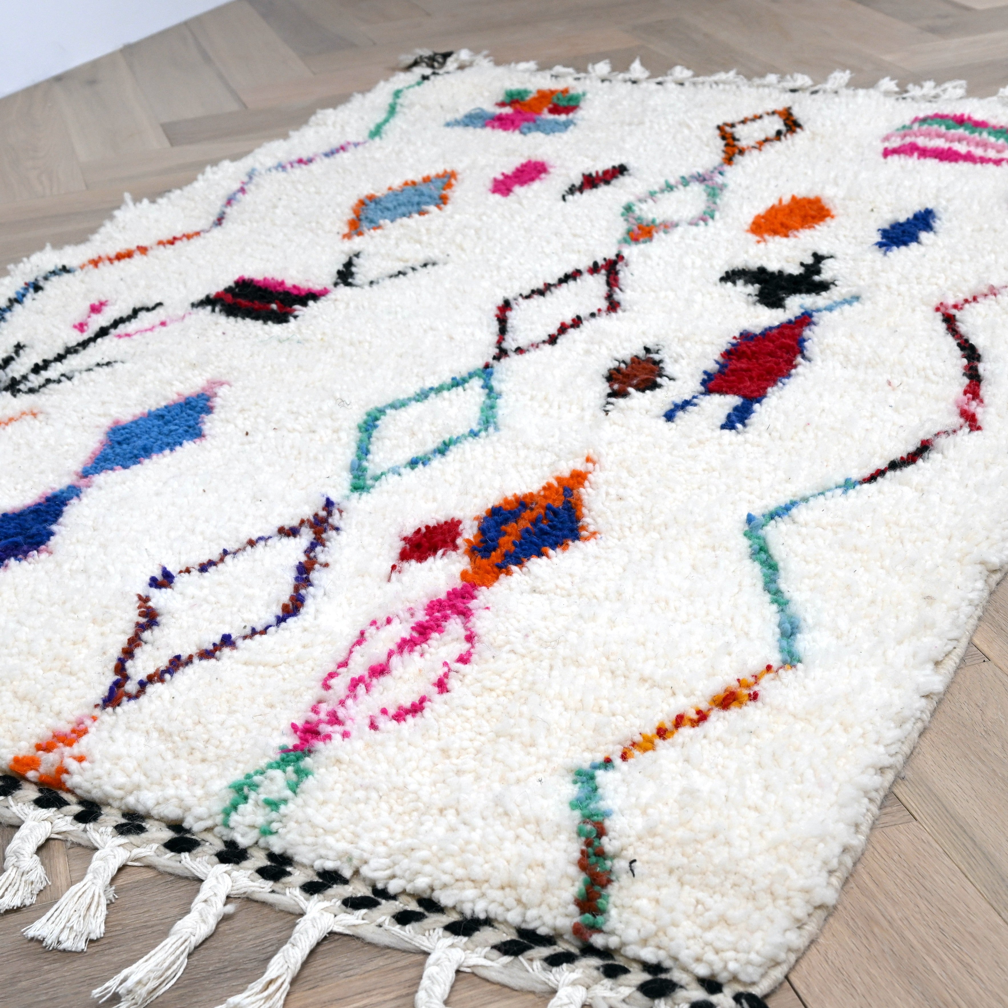 Tapis berbère Azilal 107 x 157cm - Dessins multicolores