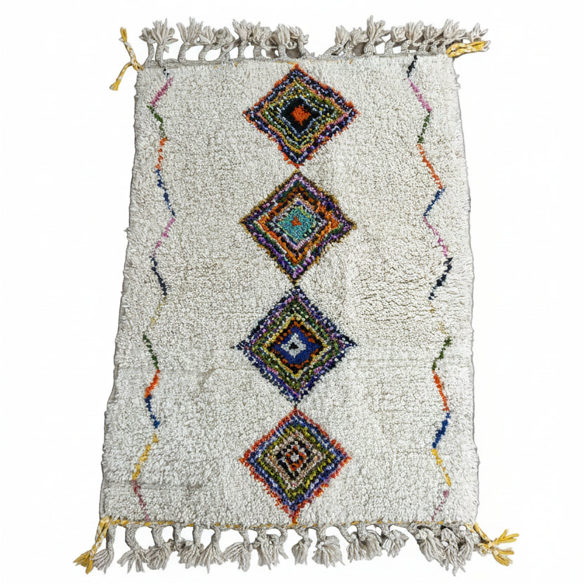 Tapis berbère Azilal - Dessins multicolores