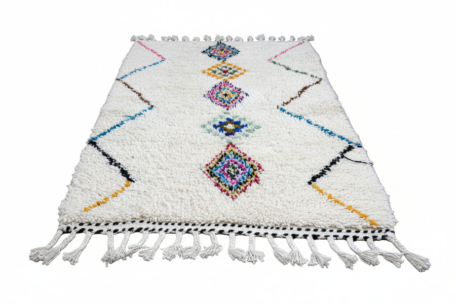 Tapis berbère Azilal - Dessins multicolores