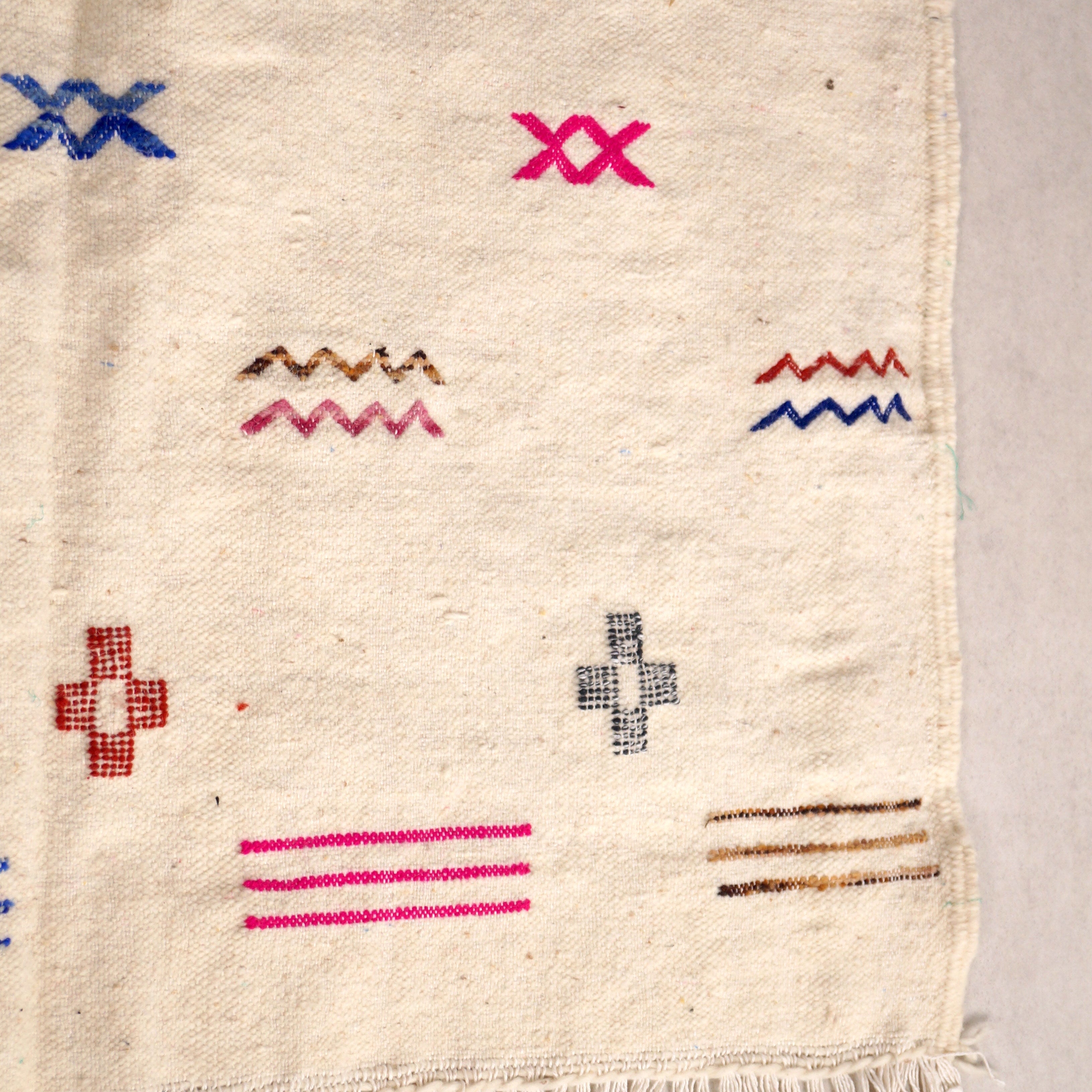 Tapis Kilim 153 x 95cm - Symboles berbères multicolores
