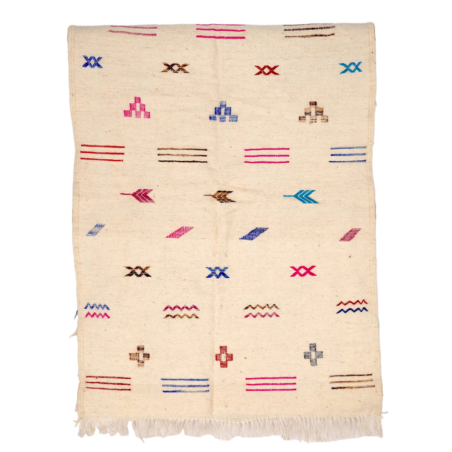 Tapis Kilim - Symboles berbères multicolores