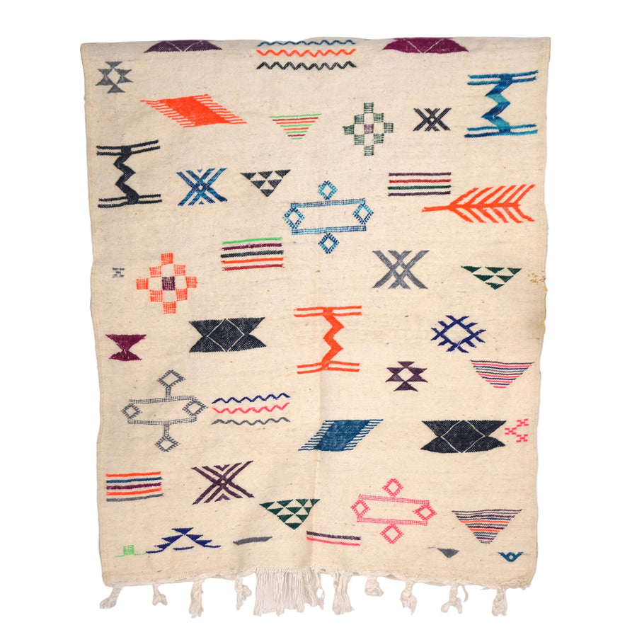 Tapis Kilim  - Symboles berbères multicolores