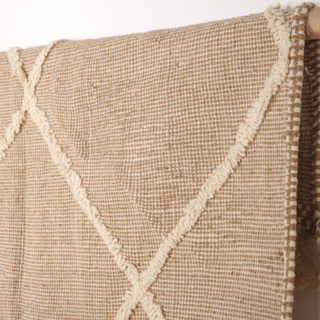 Tapis Zanafi 235 x 140cm -  Beige Motifs Losanges
