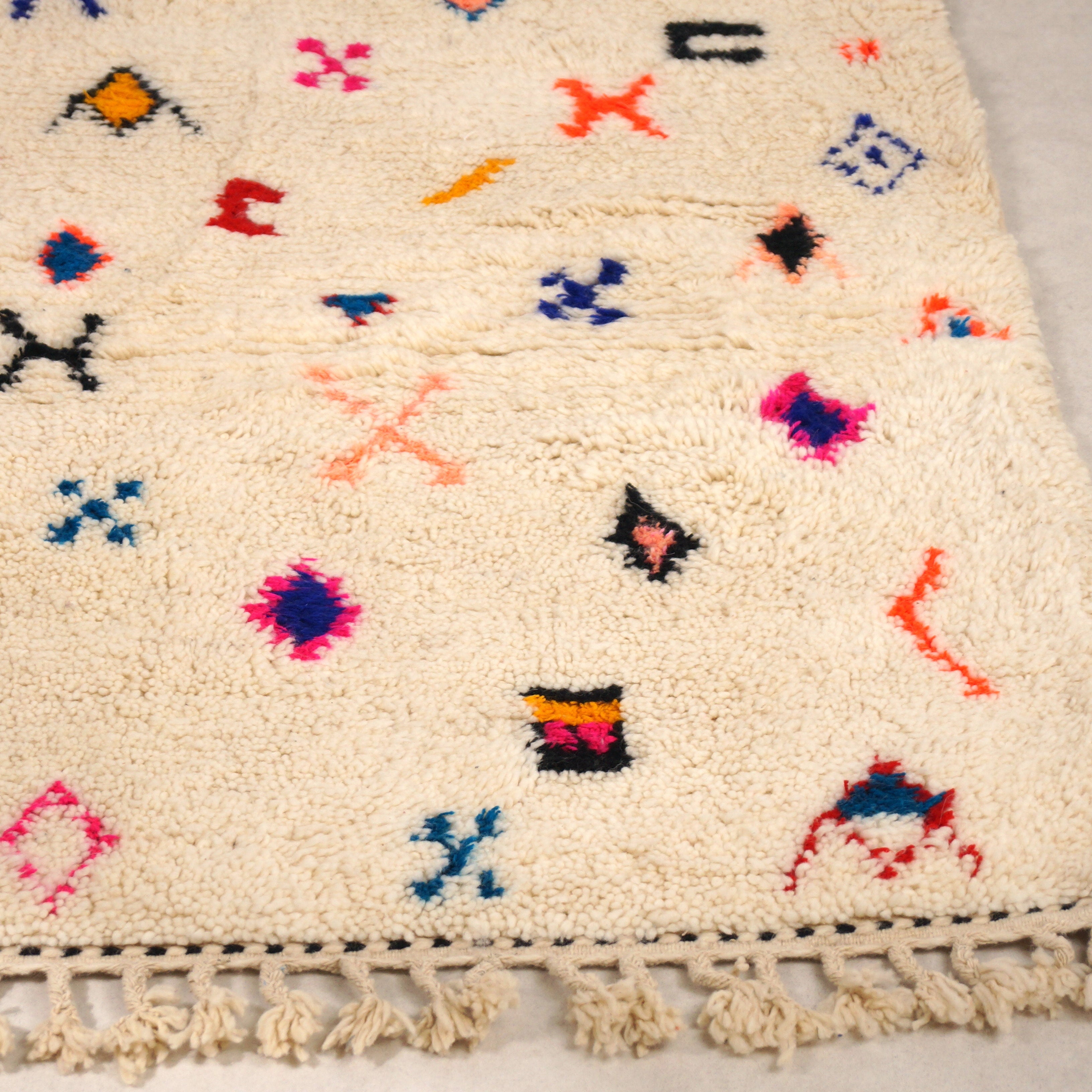 Tapis berbère Azilal 170 x 110cm - Dessins multicolores