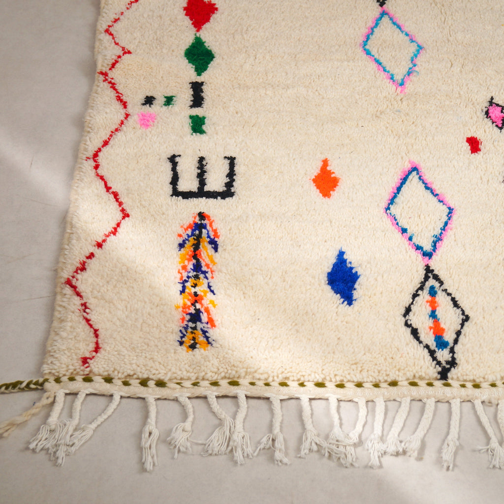 Tapis berbère Azilal - Symboles berbères multicolores