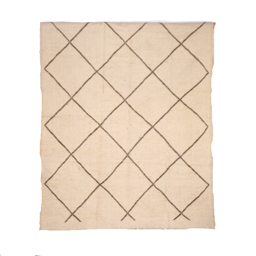 Tapis berbère Kilim - Géométrique marron