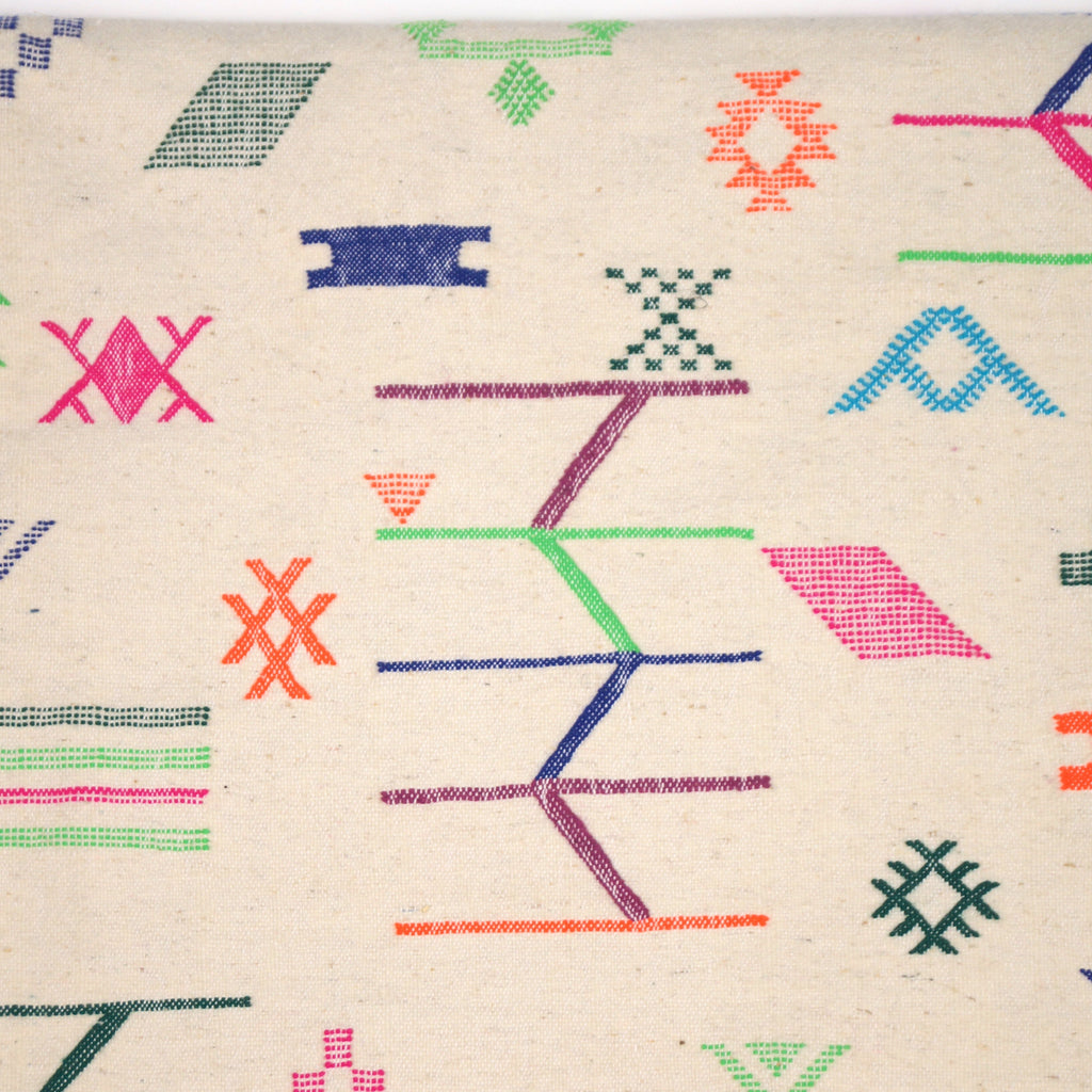 Tapis de couloir Kilim - Symboles berbères multicolores