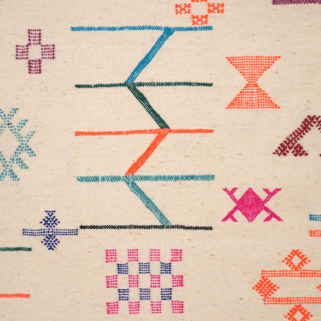 Tapis de couloir Kilim - Symboles berbères multicolores
