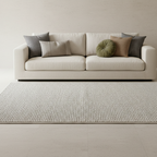 Tapis boule de laine Tissé main - Gris clair