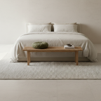 Tapis boule de laine Tissé main - Gris clair