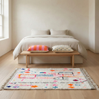 Tapis berbère Azilal - Dessins multicolores