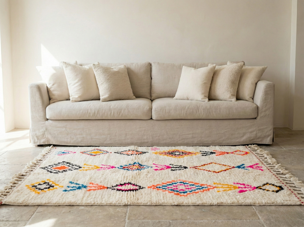 Tapis berbère Azilal - Dessins multicolores