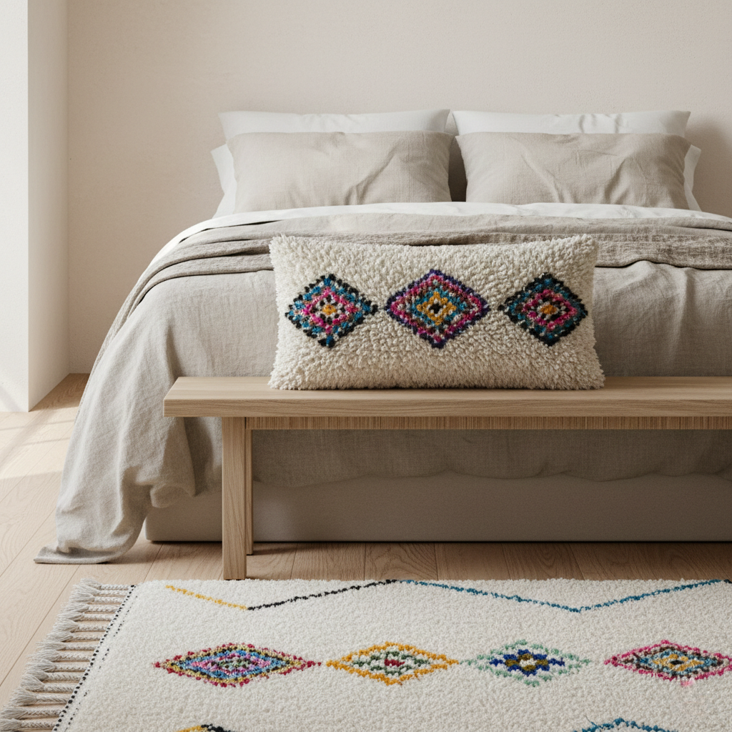 Tapis berbère Azilal - Dessins multicolores