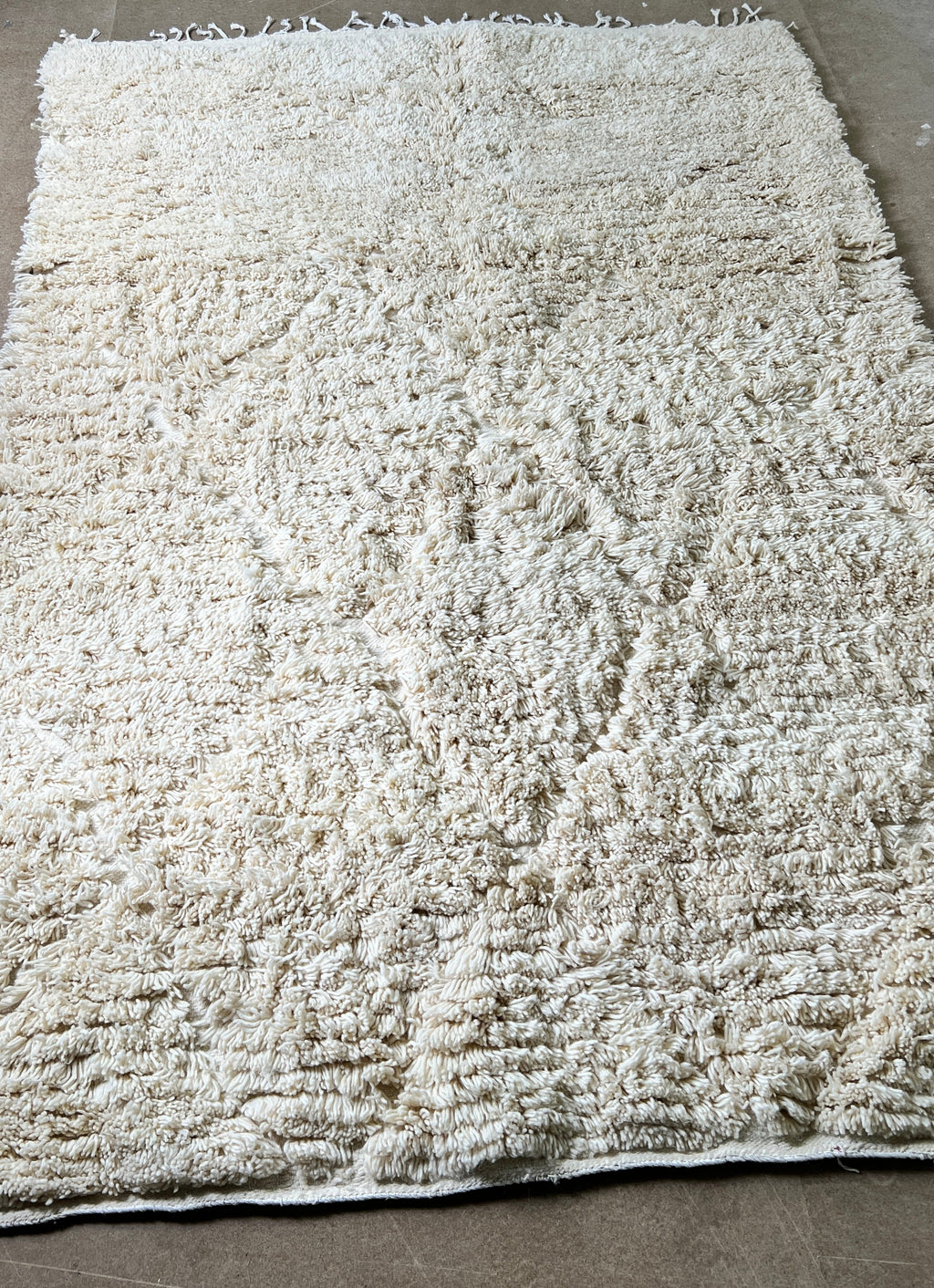 Tapis Berbère Beni Ouarain blanc - 200 x 300cm
