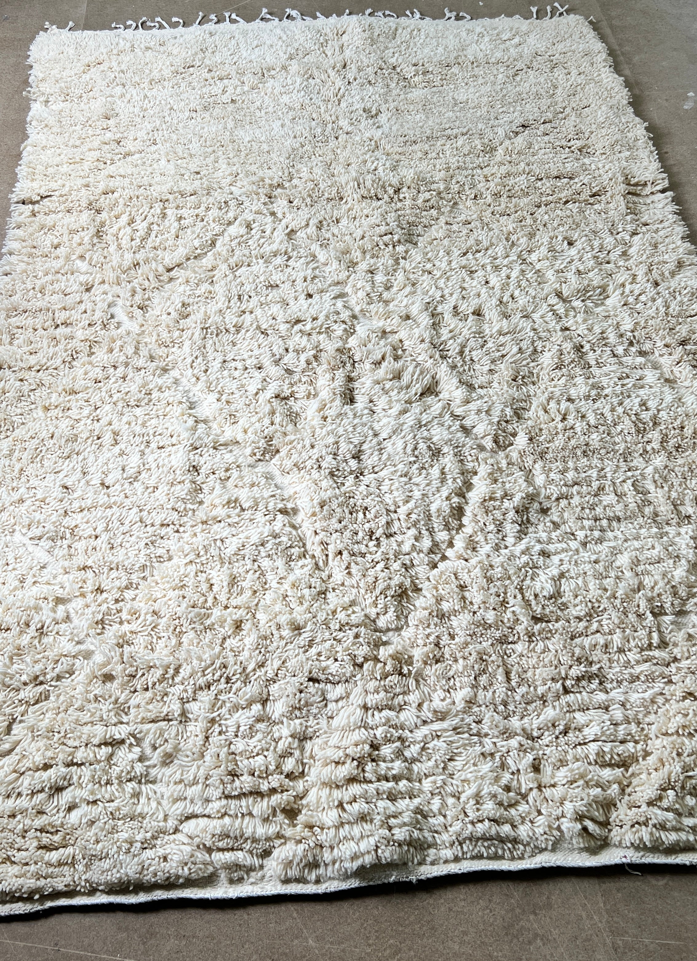 Tapis Berbère Beni Ouarain blanc - 200 x 300cm