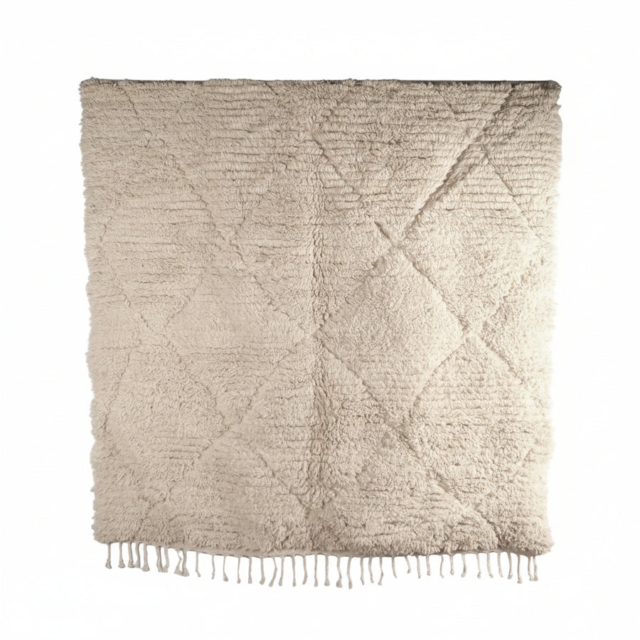 Tapis Berbère Beni Ouarain blanc