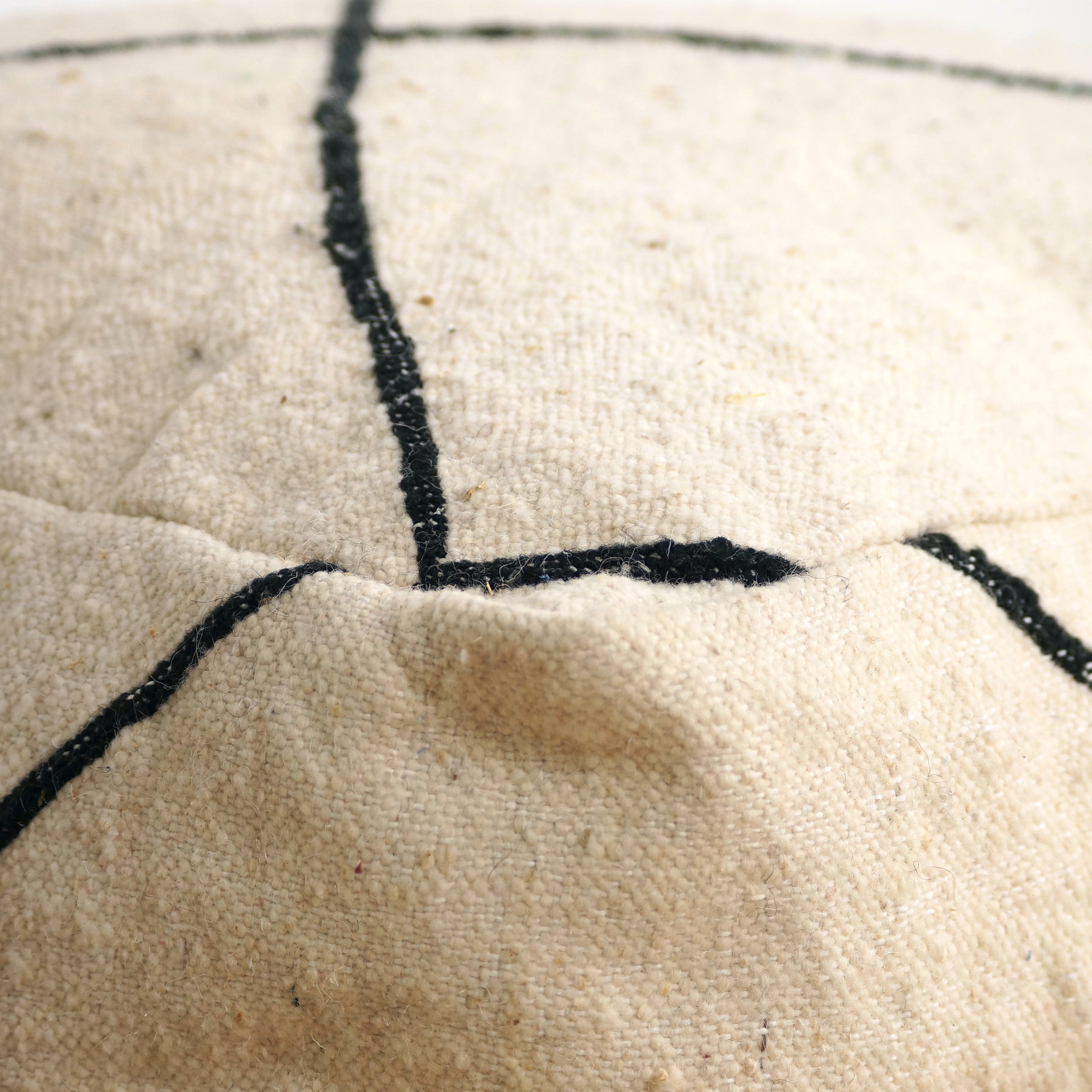 Pouf Kilim - Géométrique noir