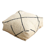Pouf Kilim - Géométrique noir