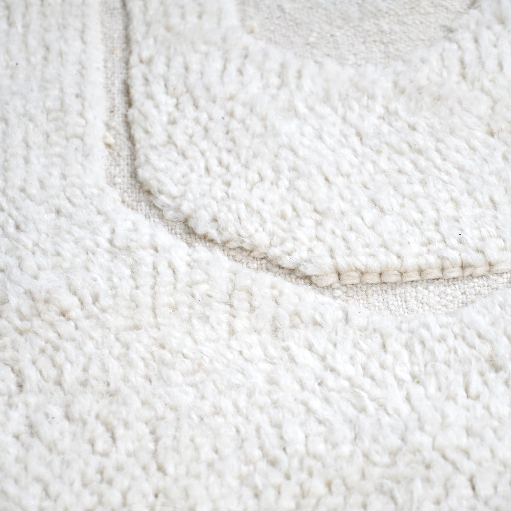 Tapis Béni Ouarain blanc 107 x 168cm - Arche