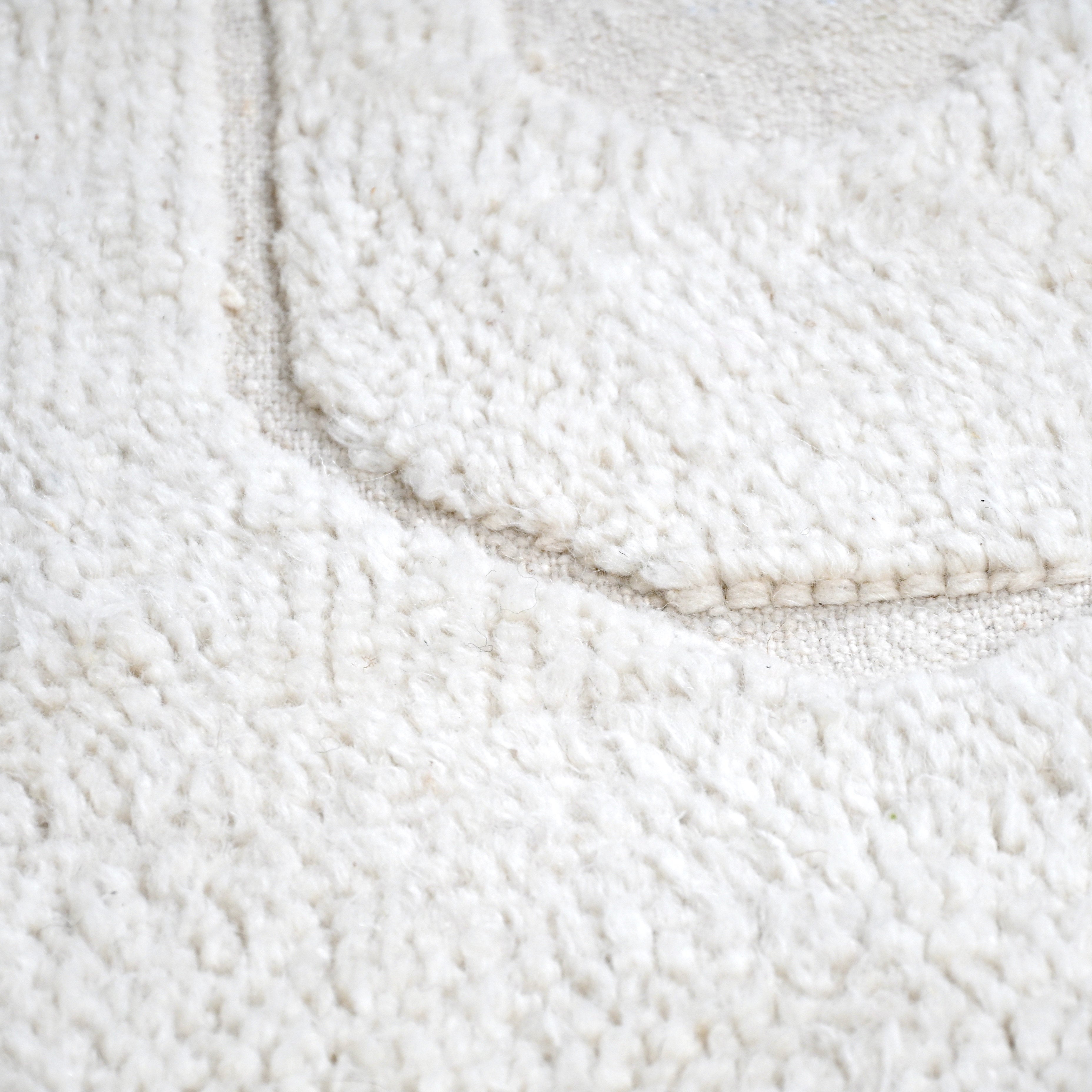 Tapis Béni Ouarain blanc 107 x 168cm - Arche